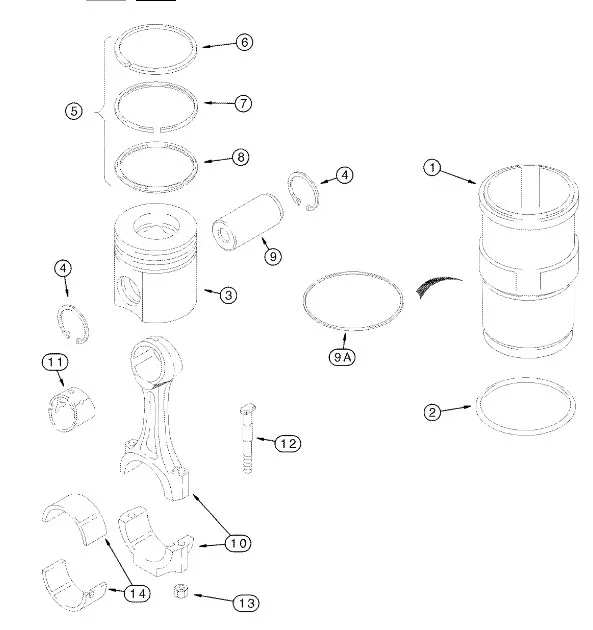 87378369 - Поршень в сборе ДВС Cummins8,3 T8040/Mg.